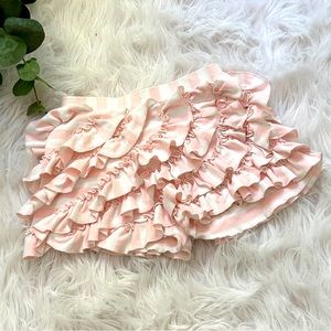 Lemon Loves Lime Pink Stripe Ruffle Shorts